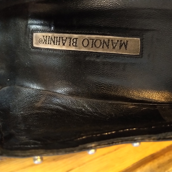 Rare Black Studded Pumps-Manolo Blahniks- Sz 8.5 - Picture 4 of 11